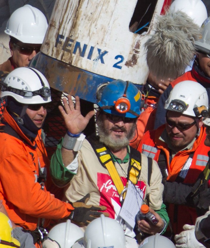 Uno de los 33 mineros rescatados de la Mina San José en agosto de 2010.