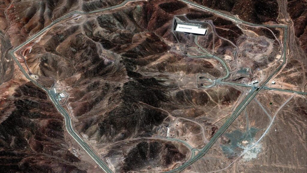 El complejo nuclear subterráneo de Fordow en Irán.