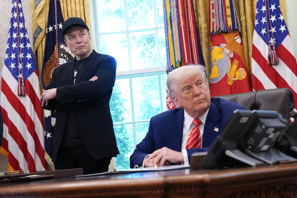 Elon Musk y Donald Trump en el Salón Oval de la Casa Blanca.